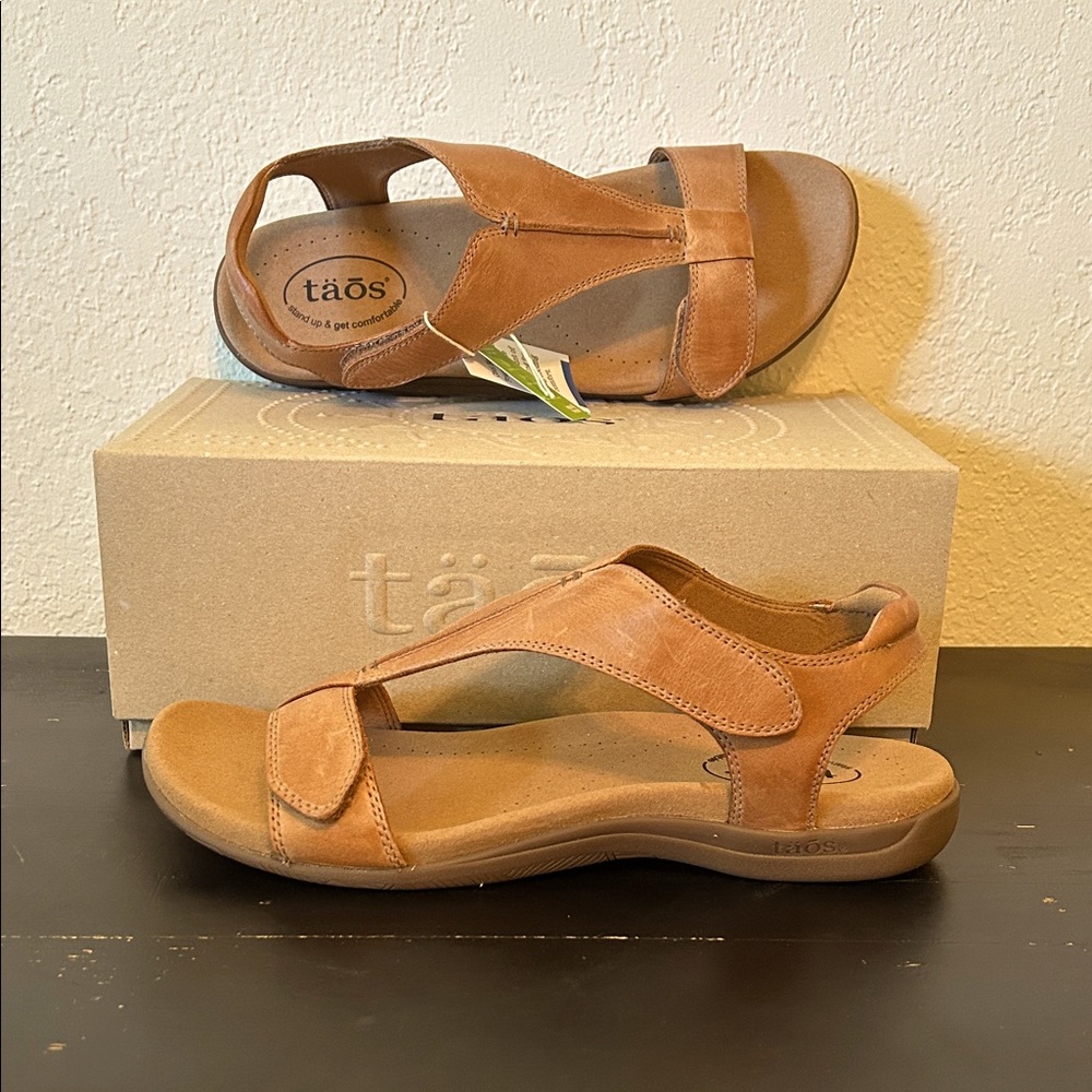 Taos The Show Caramel Leather Sandals